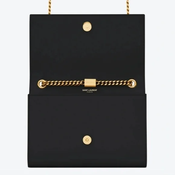 YSL Saint Laurent KATE SMALL CHAIN BAG IN GRAIN DE POUDRE LEATHER! MSRP$2,268 - Picture 5 of 16